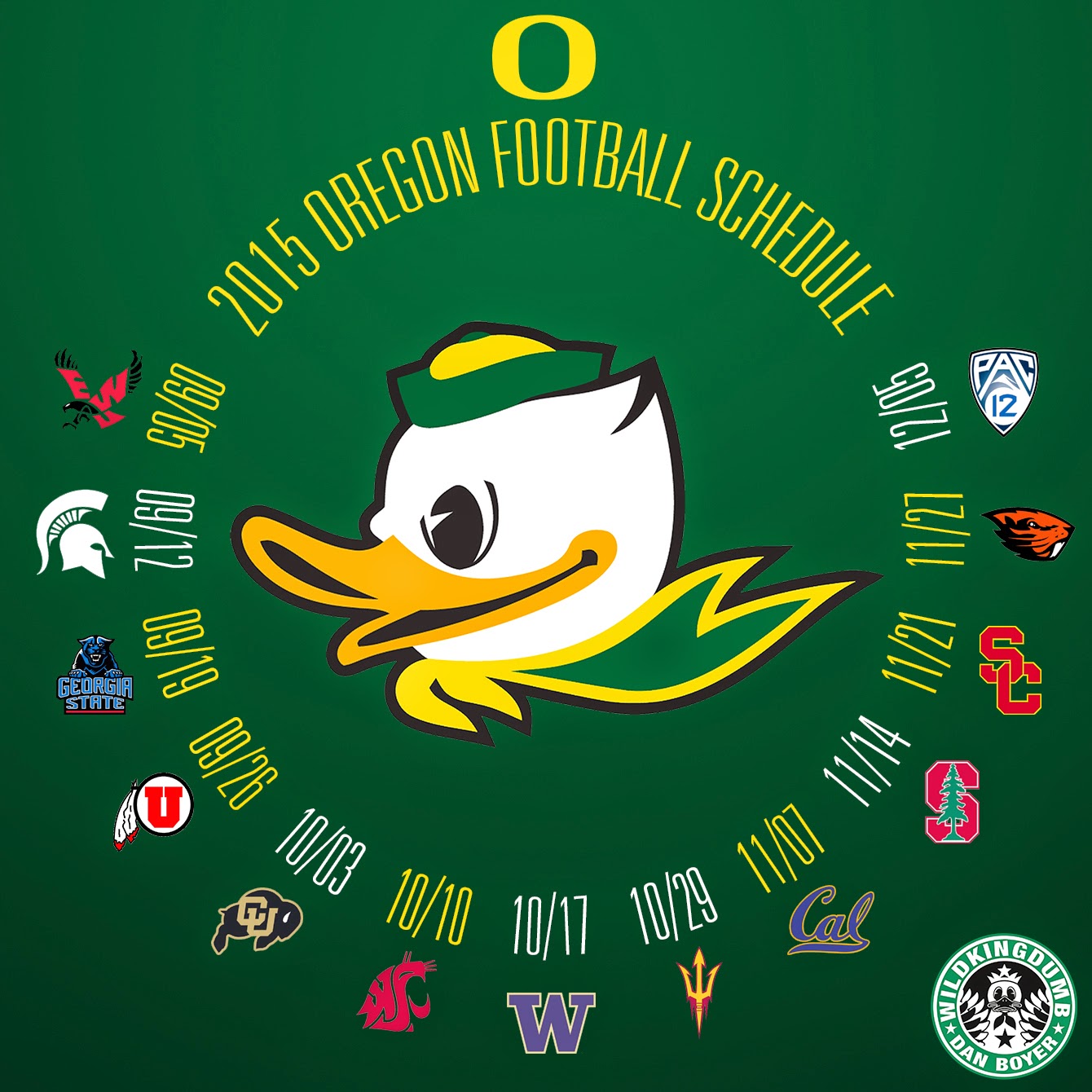 The Oregon Ducks Football Schedule