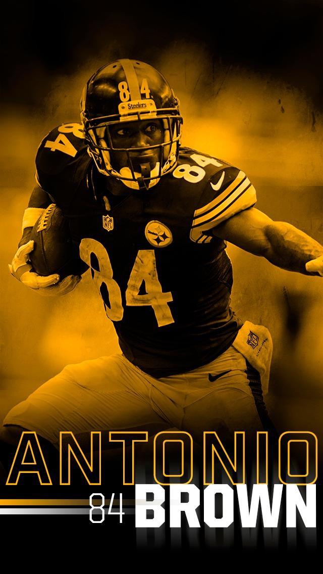 Antonio Brown Mobile Wallpaper Per Steelers