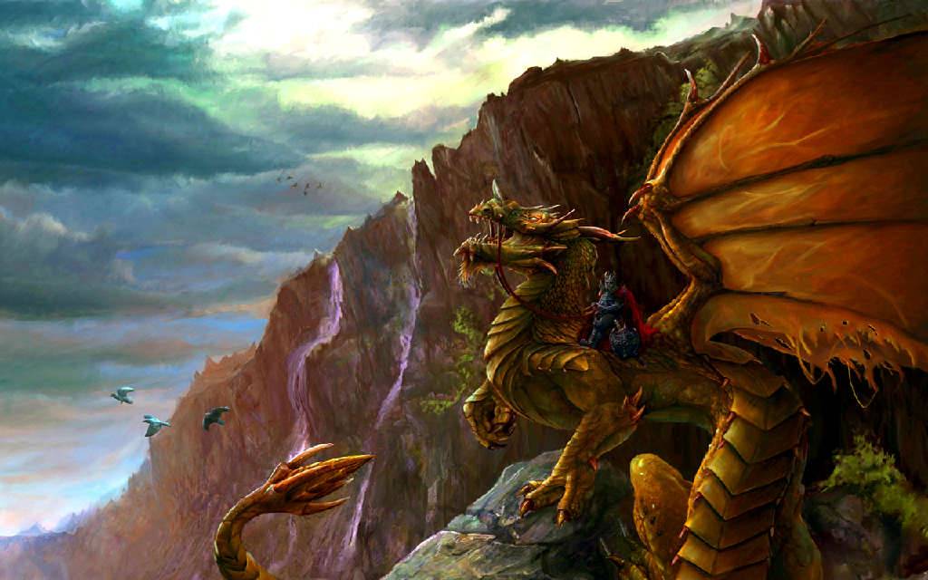 Double Headed Dragon Ready Dragons Wallpaper