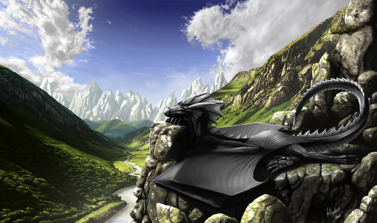 pure black dragon   Dragons Wallpaper