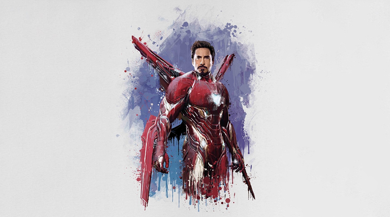 Pictures Avengers Infinity War Iron Man hero film Gray background
