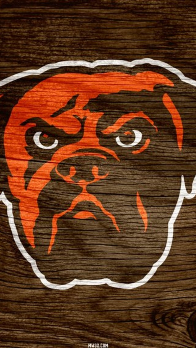 Cleveland Browns Brown Weathered Wood Wallpaper for iPhone 5 640x1136