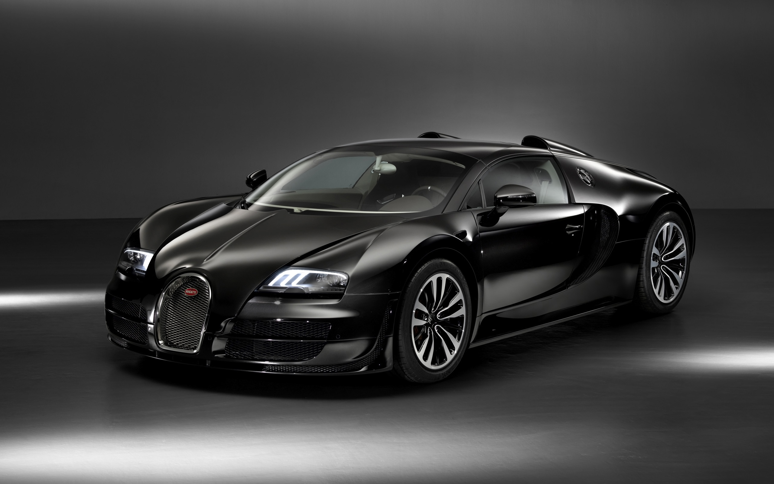 Bugatti Veyron Grand Sport Black HD Wallpaper