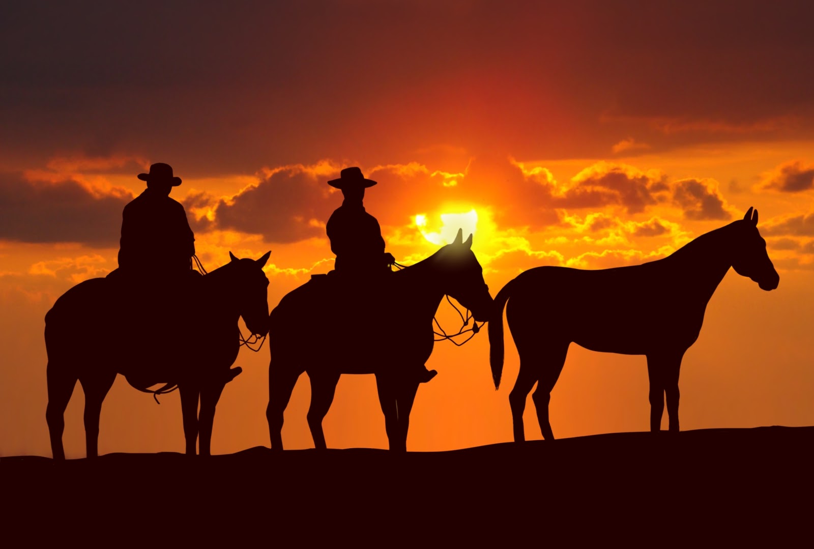 Cowboy Sunset Wallpaper HD
