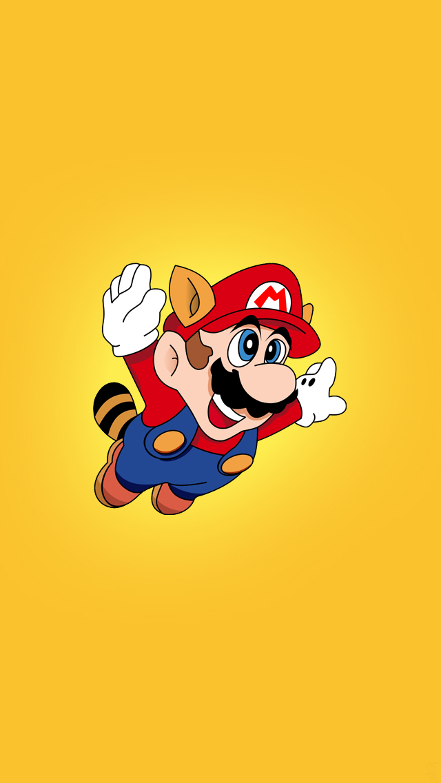 Racoon Mario iPhone Wallpaper