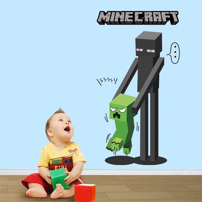 Room Bedroom Set Minecraft Wallpaper Paper Kids Decal Home Jpg