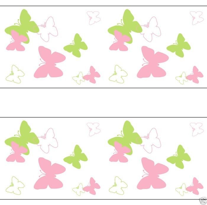🔥 Free download Pink Green Butterfly Wallpaper Border Wall Decals Baby