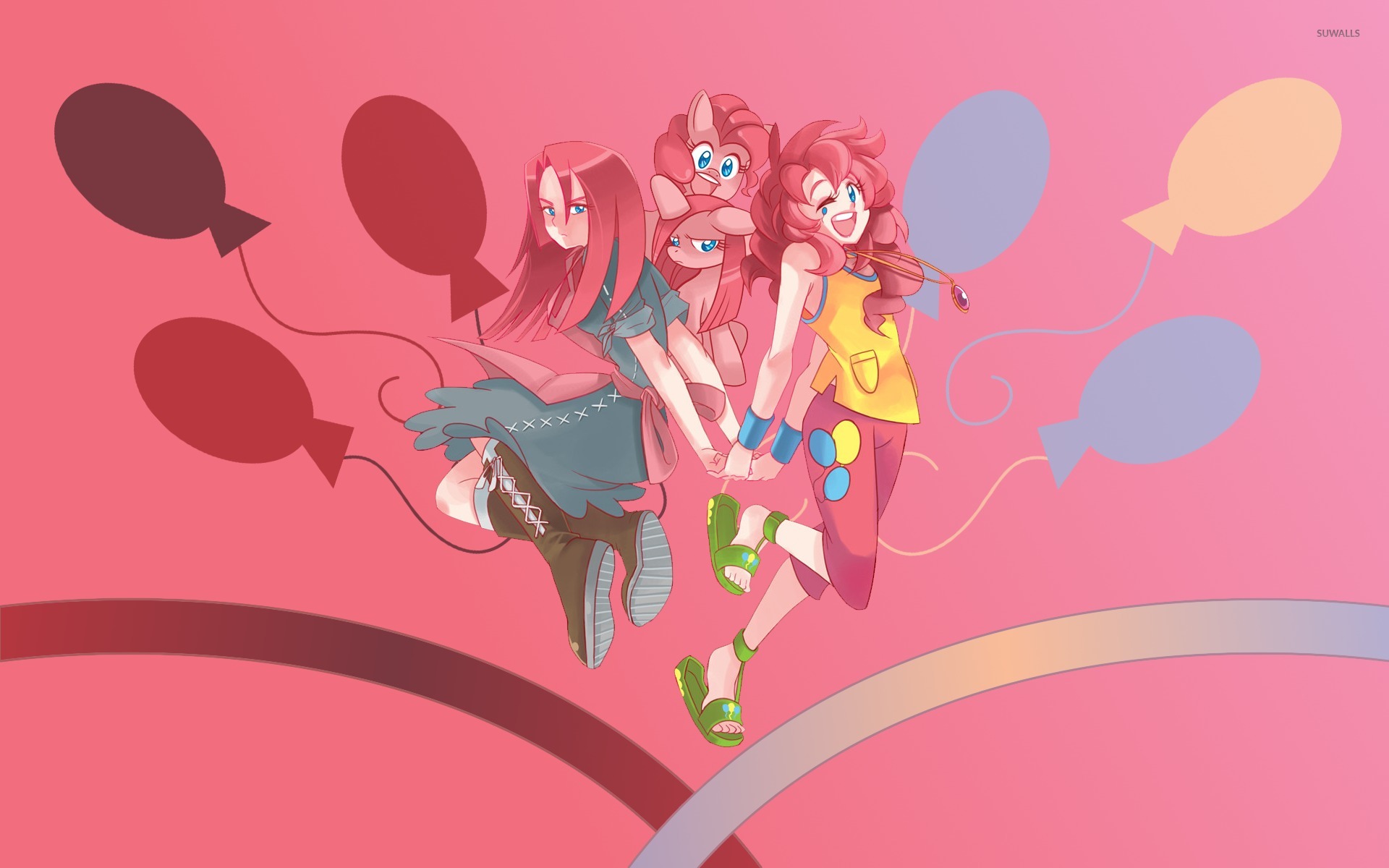 Pinkie Pie And Her Equestria Girl Wallpaper Cartoon