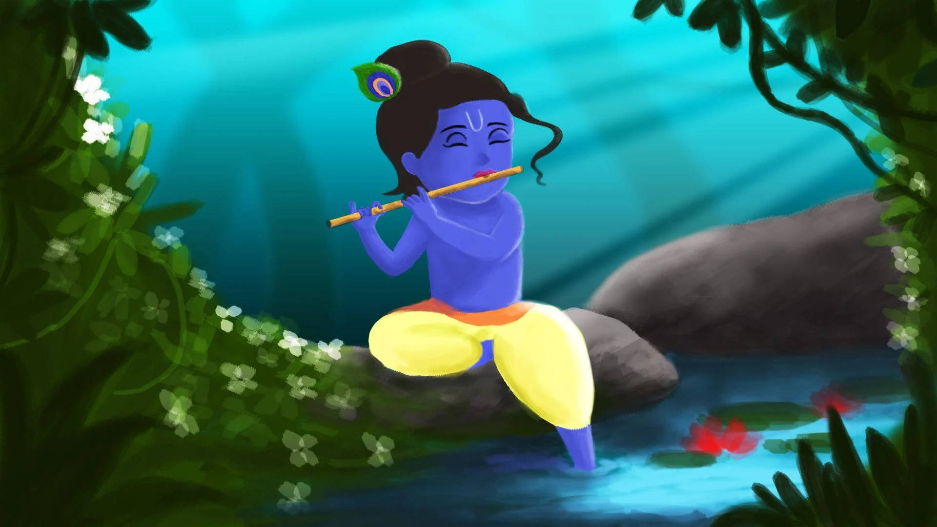 Little Krishna Wallpaper