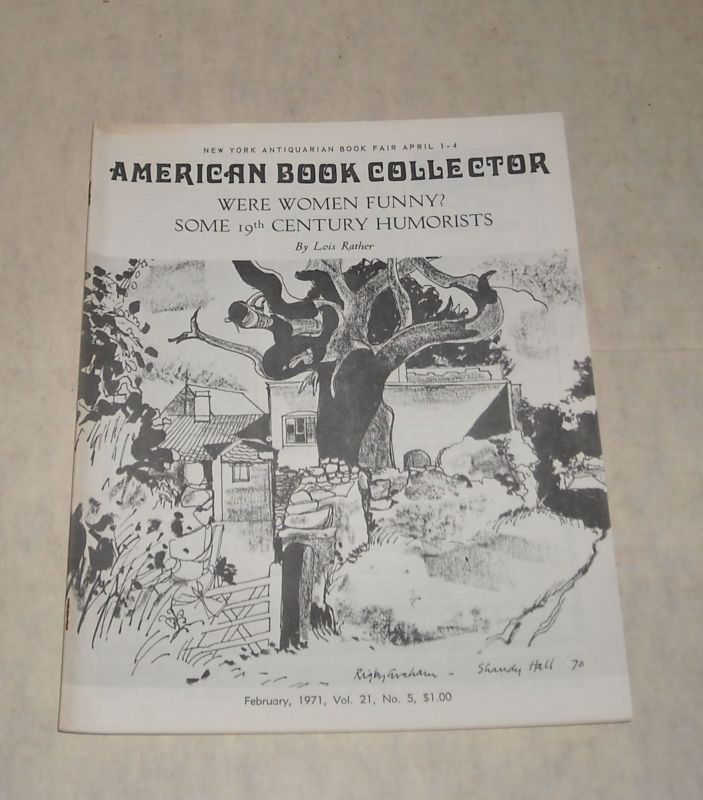 American Book Collector Fanzine Magazine 19th Century Female Humorists