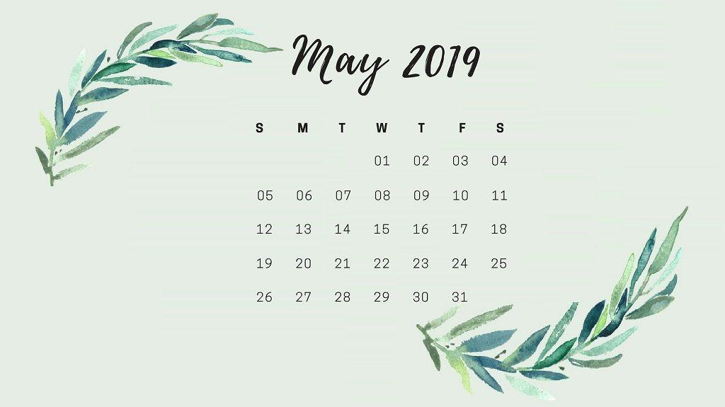 May Desktop Calendar Wallpaper Cute Floral