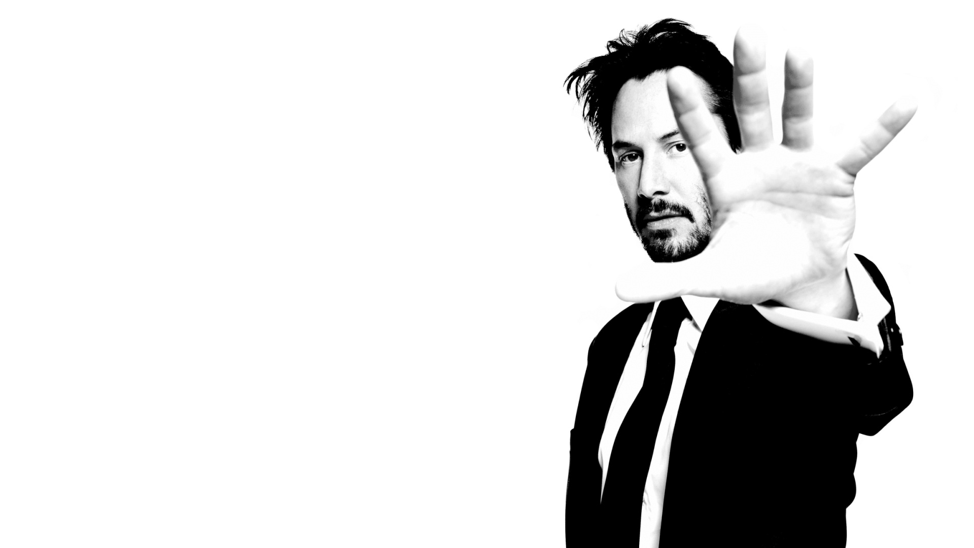 Keanu Reeves Black And White High Definition Wallpaper HD