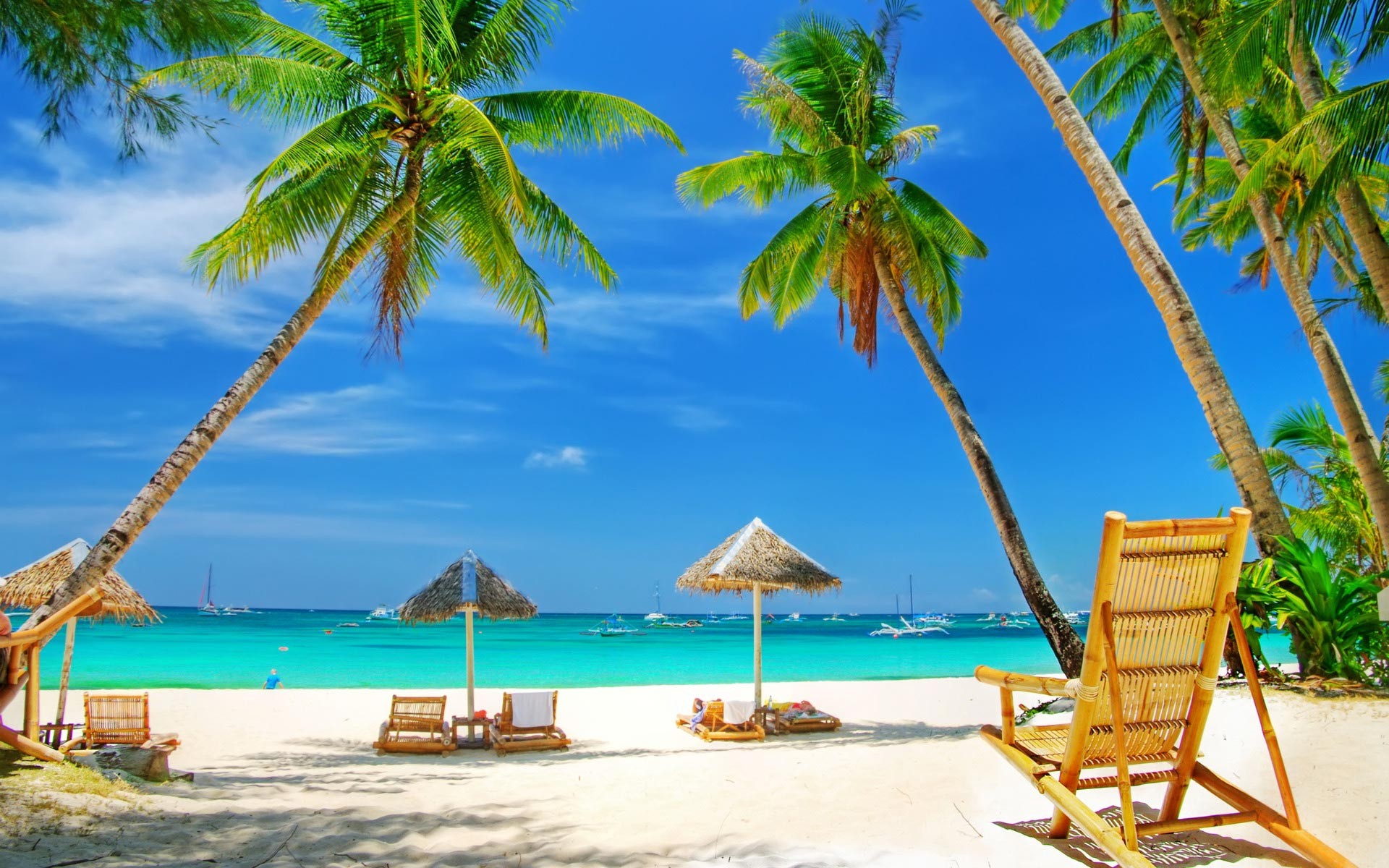 Beautiful Tropical Beach Widescreen Full HD Wallpaper Free