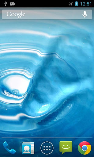 Water Live Wallpaper Simulates Liquid Ripple Effect