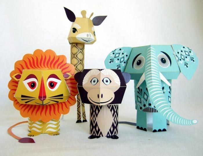 On one occasion we found these really cute animal paper craft s If