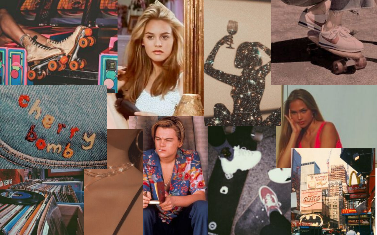 90s Inspired Background For Laptop Aesthetic Wallpaper