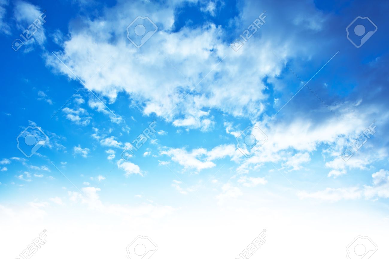 Blue Sky Background Border Beautiful Abstract Natural Backdrop