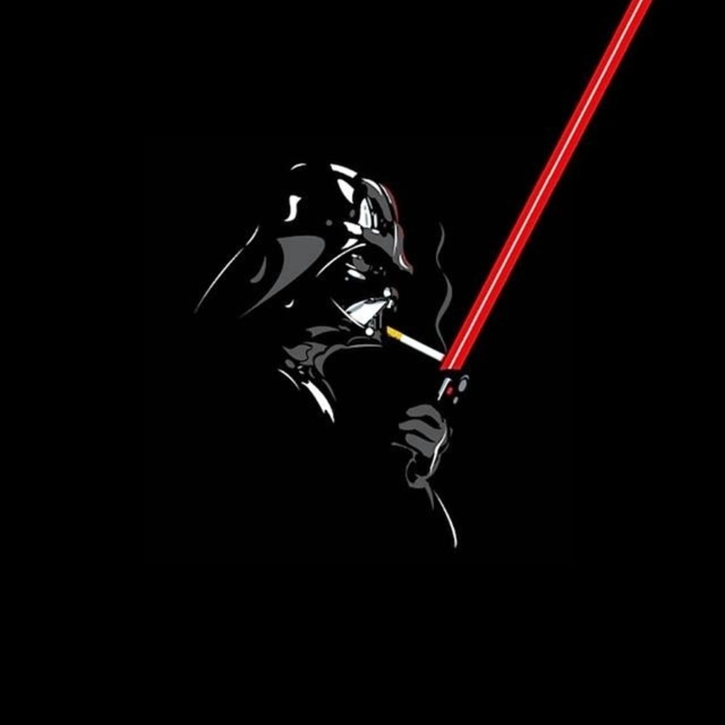 Star Wars Darth Vader Lighting a Cigarette Wallpaper for Apple iPad