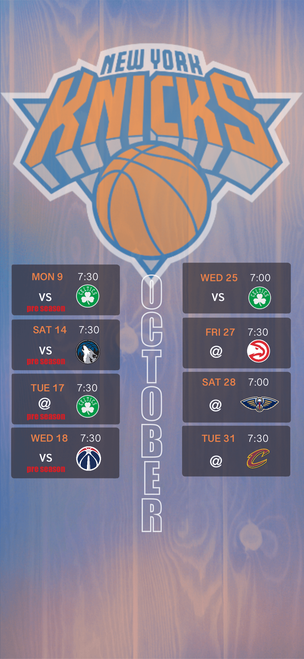 Knicks Season Schedule Wallpaper For iPhone R Nyknicks