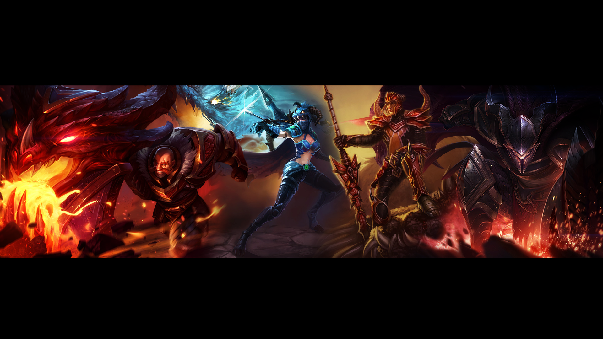 League of Legends   Dragon slayers wallpaper by Asheralia on