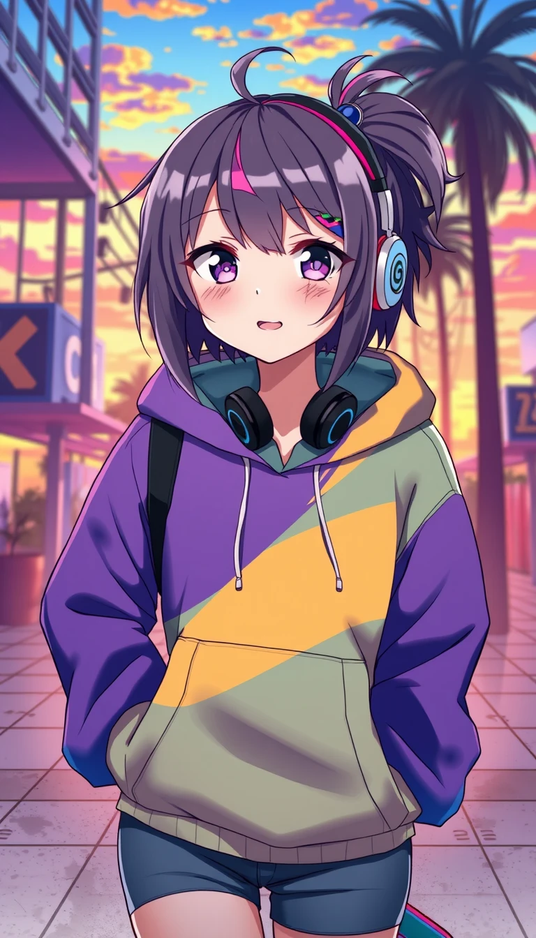 Anime Hoodie Girl Wallpaper