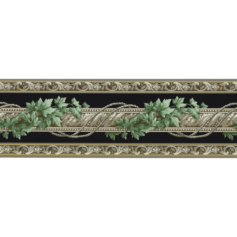 Black Architectural Ivy Prepasted Wallpaper Border At Lowes