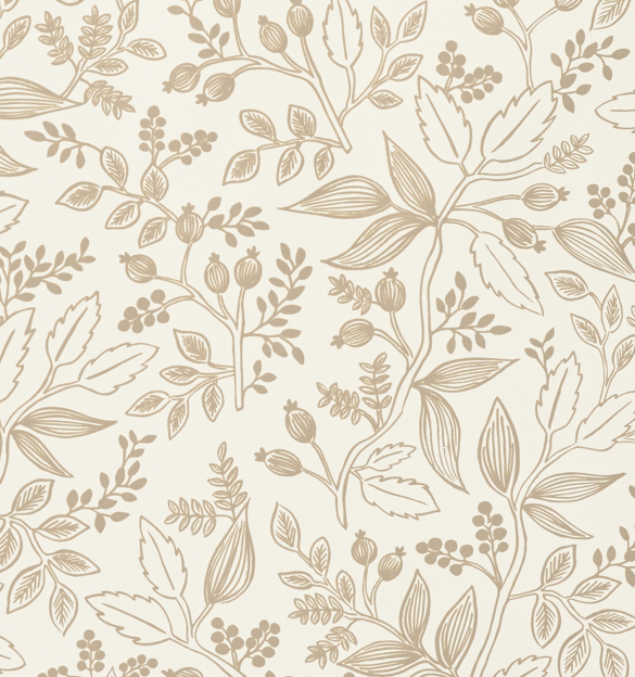 Rifle Paper Co Queen Anne Taupe Wallpaper