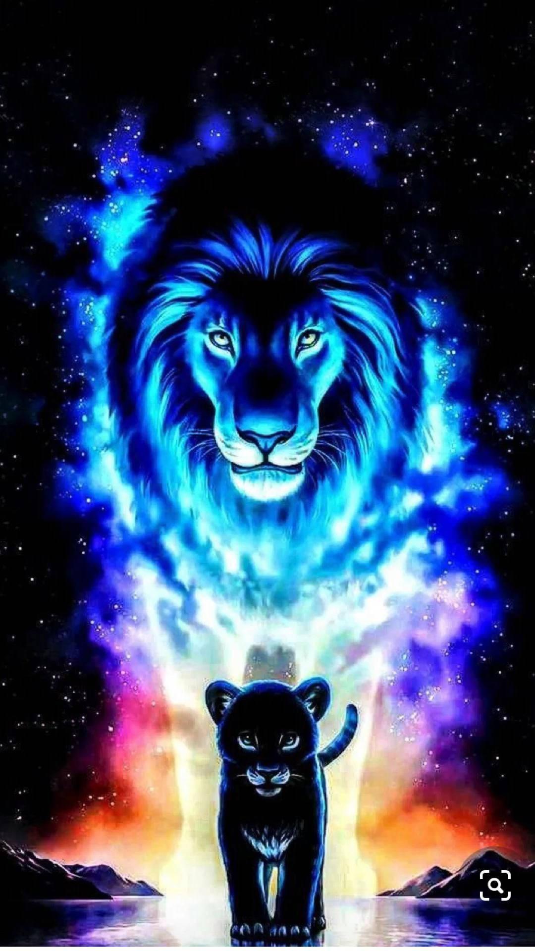Galaxy Lion Wallpaper