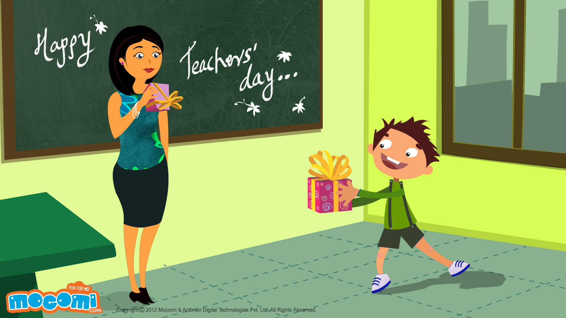 Happy Teachers Day Desktop Wallpaper For Kids Moi