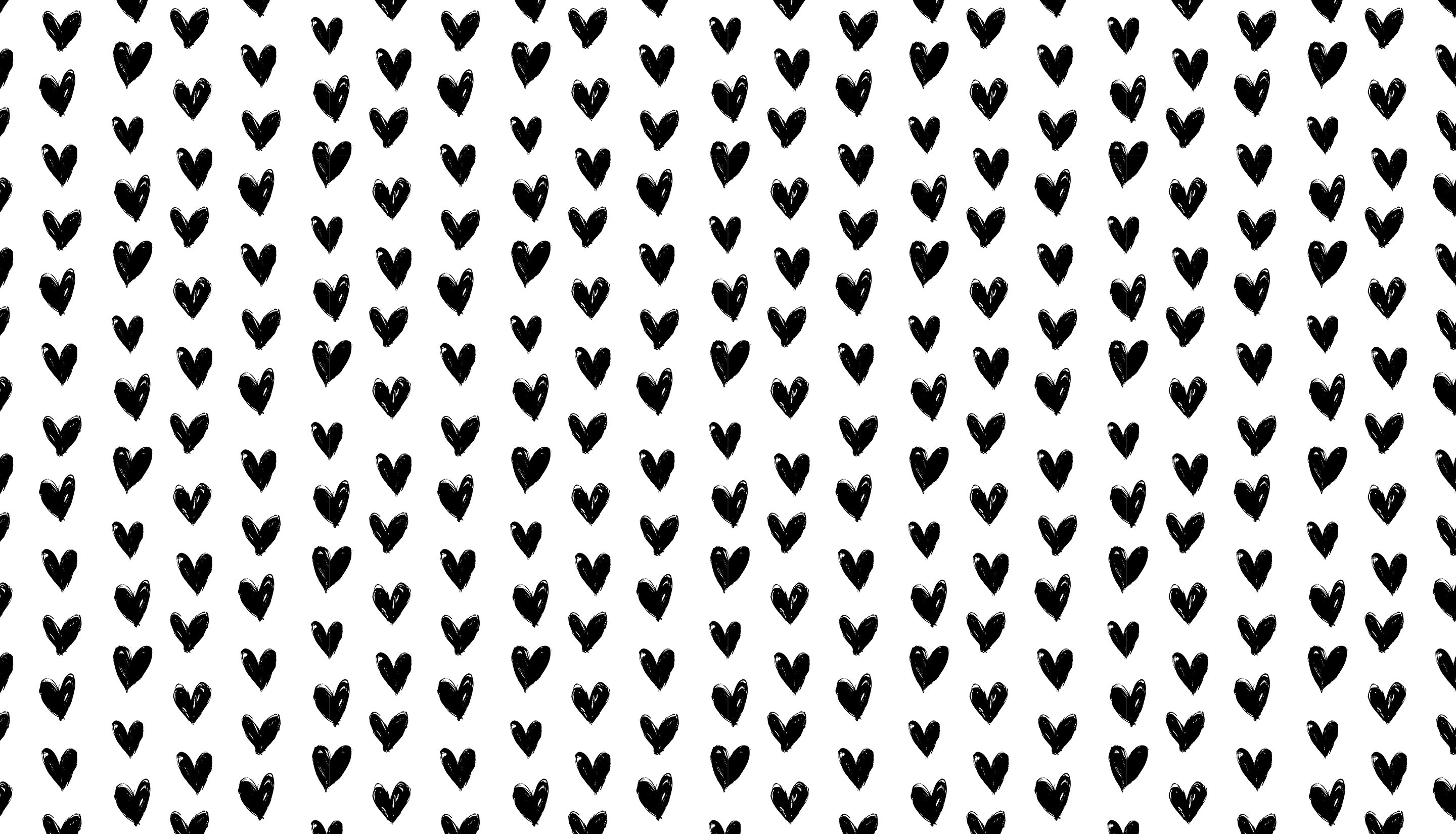 Black Background With Small White Heart Wallpaper
