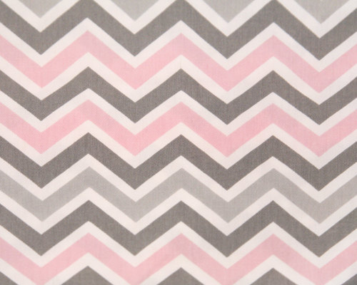 Pink Gray And White Chevron Crib Sheet By Designsbychristys