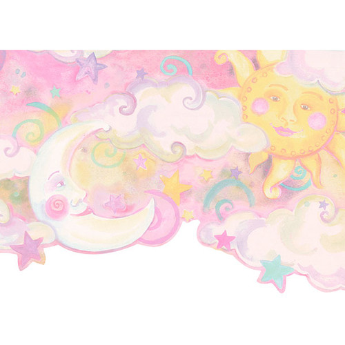 Free download Blue Celestial Sun Moon Wallpaper Border [500x500] for