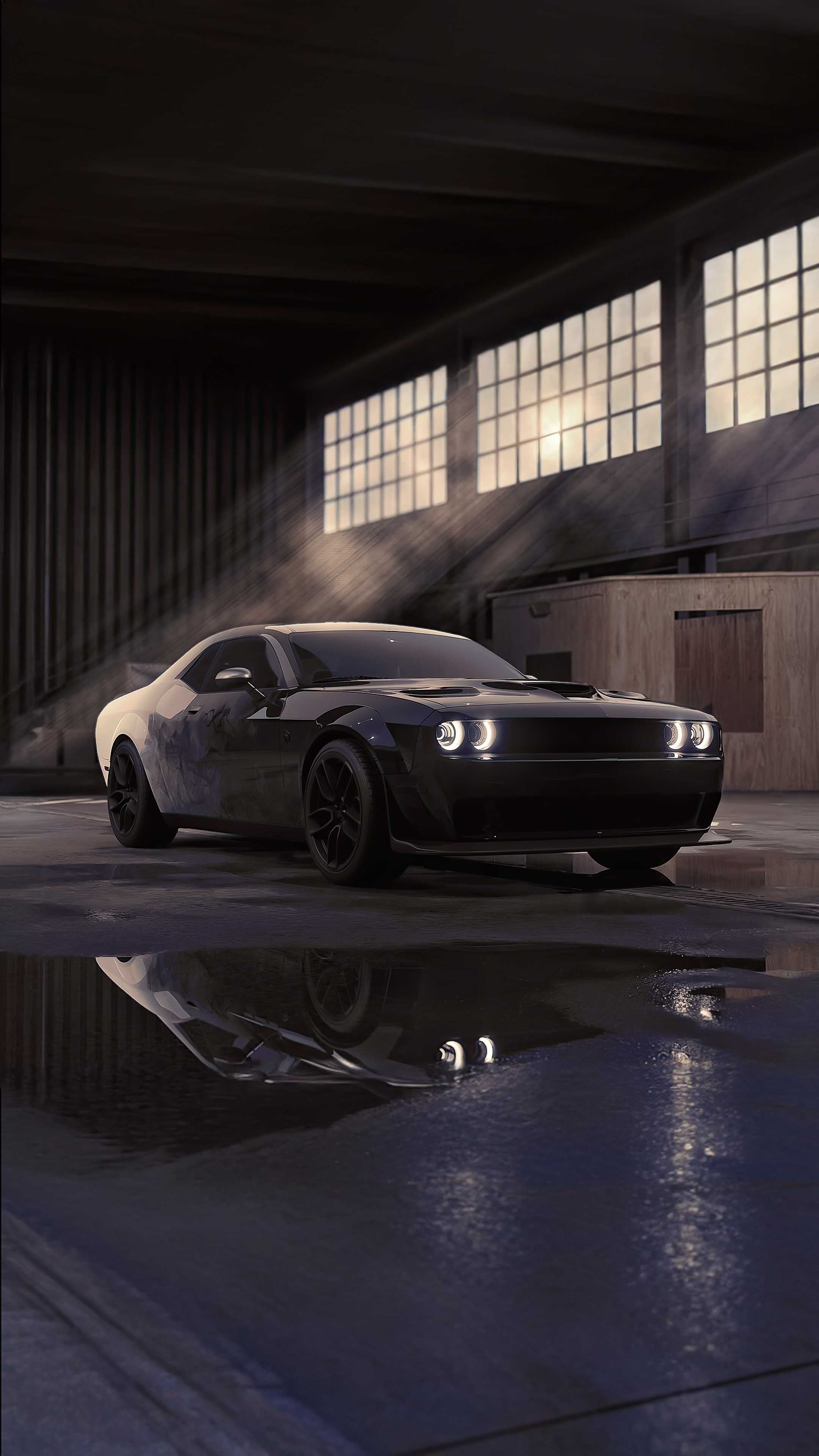 Matte Black Dodge Challenger 4k Sony Xperia X Xz Z5 Premium Wallpaper