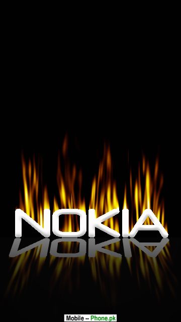 Fire Nokia Text Wallpaper For Mobile