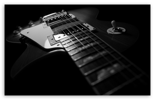 Black Guitar HD Desktop Wallpaper Widescreen High Definition