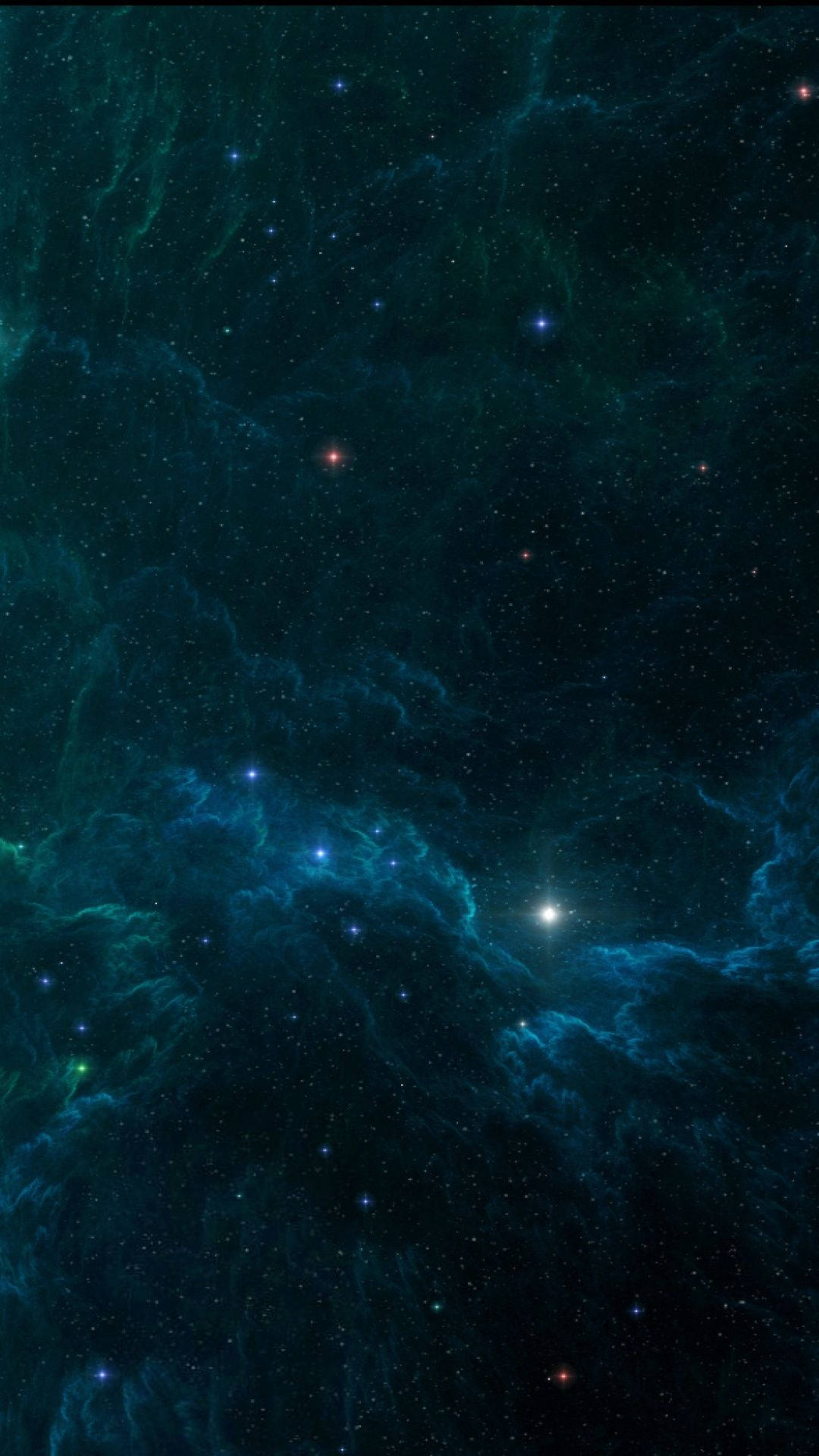Download Blue Nebula And Stars Phone Wallpaper