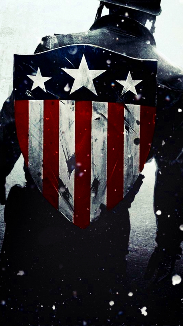 Free Download Captain America Flag Shield Wallpaper 640x1136 For Your
