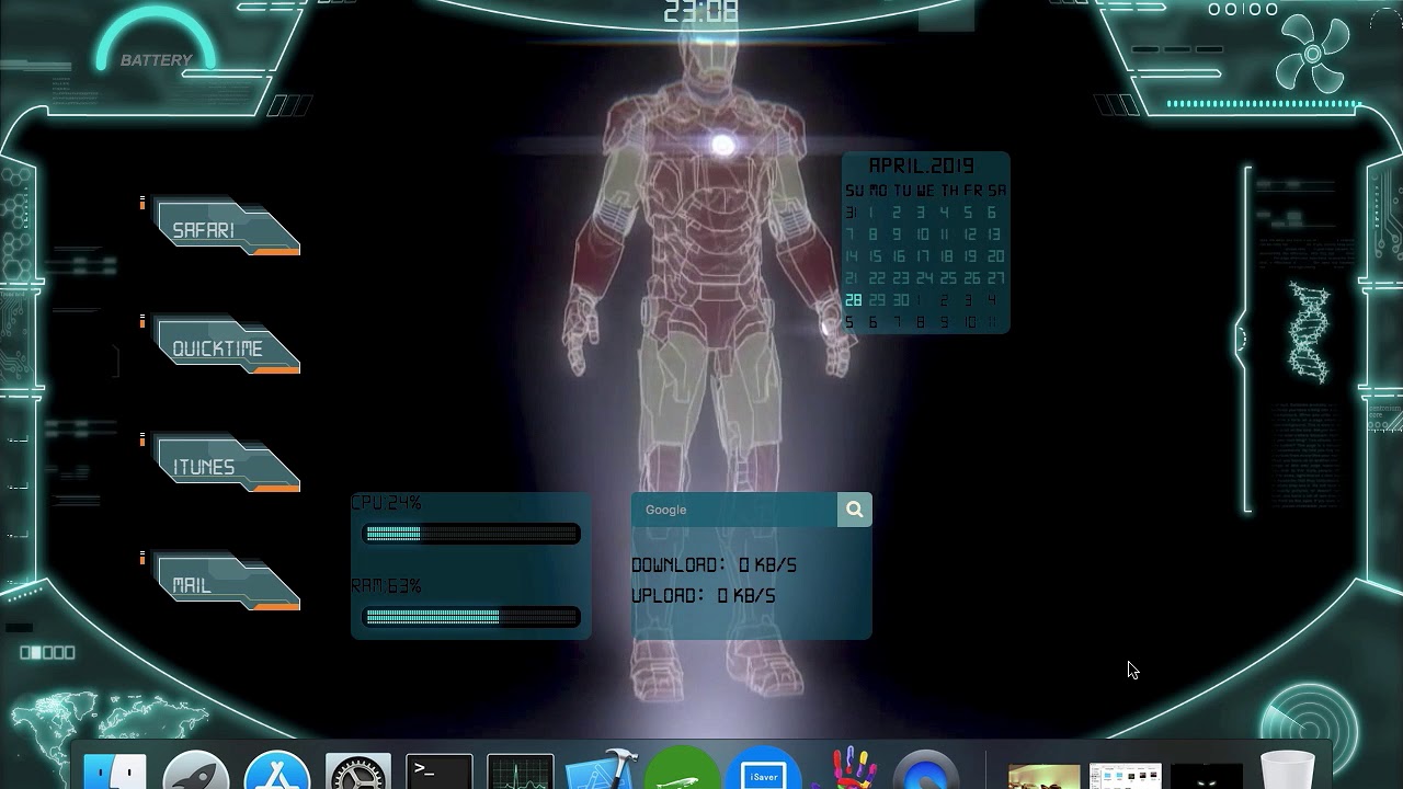 Jarvis Iron Man Plus Video Background Mac Live Wallpaper Iwall
