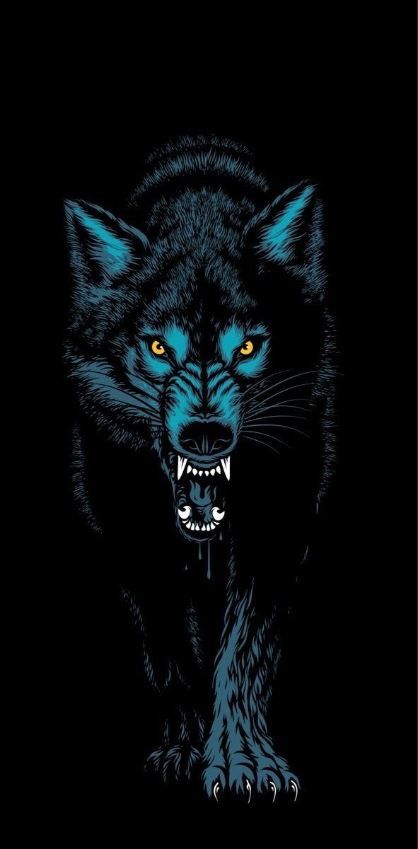 Blue Wolf iPhone Wallpaper Safelink Painting