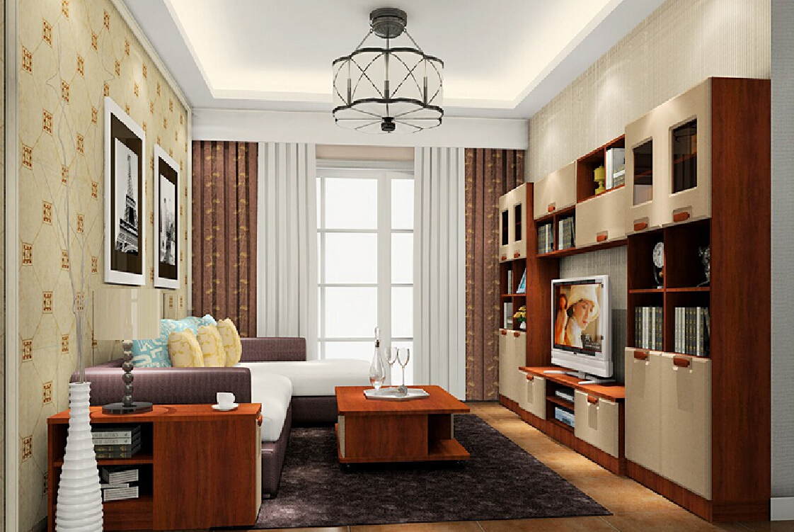3d Living Room Wallpaper And Tv Cabi House