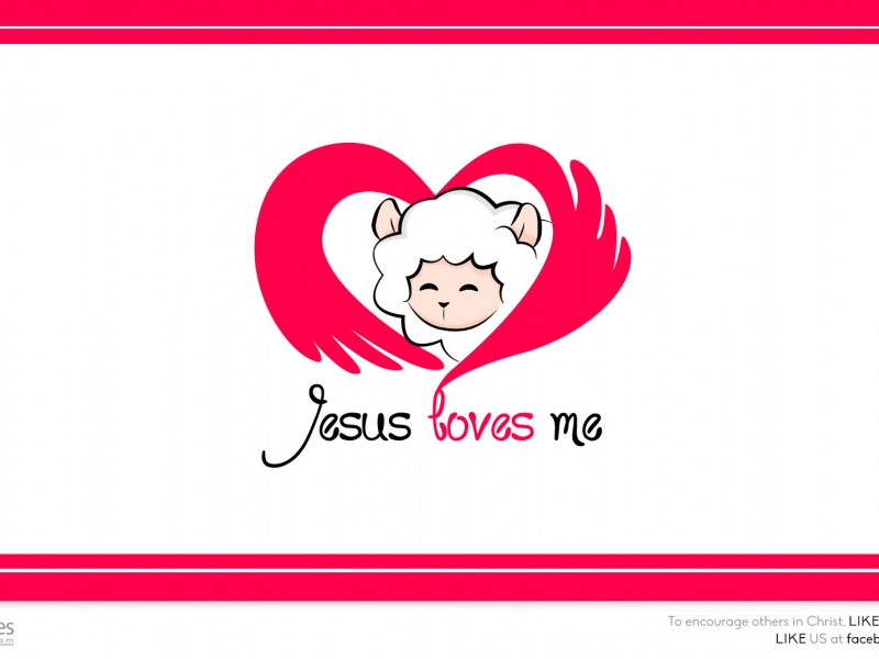 Jesus Love Me Christian Rendering Crossmap Background