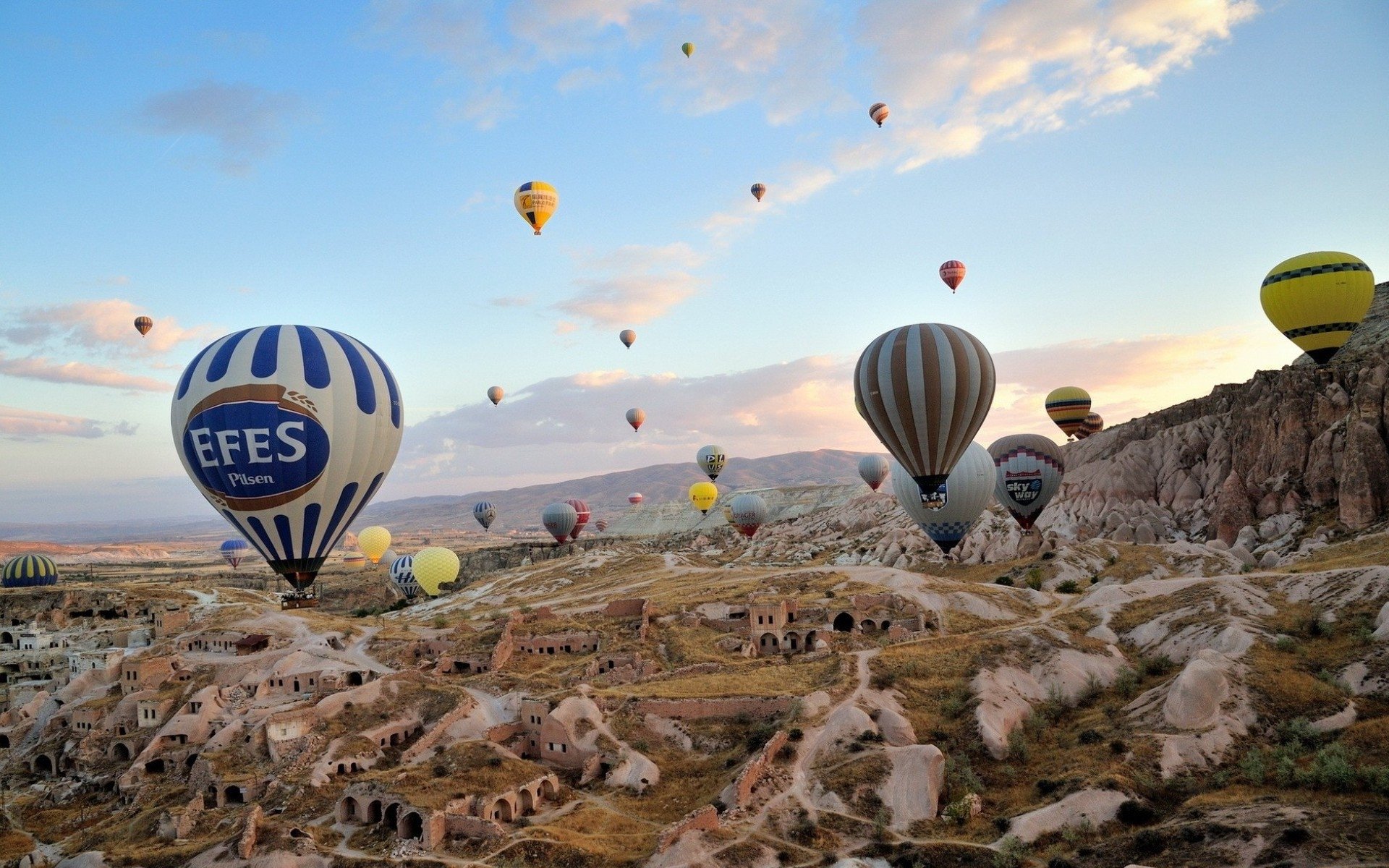 Air Balloons Cappadocia Turkey HD Wallpaper Background Image
