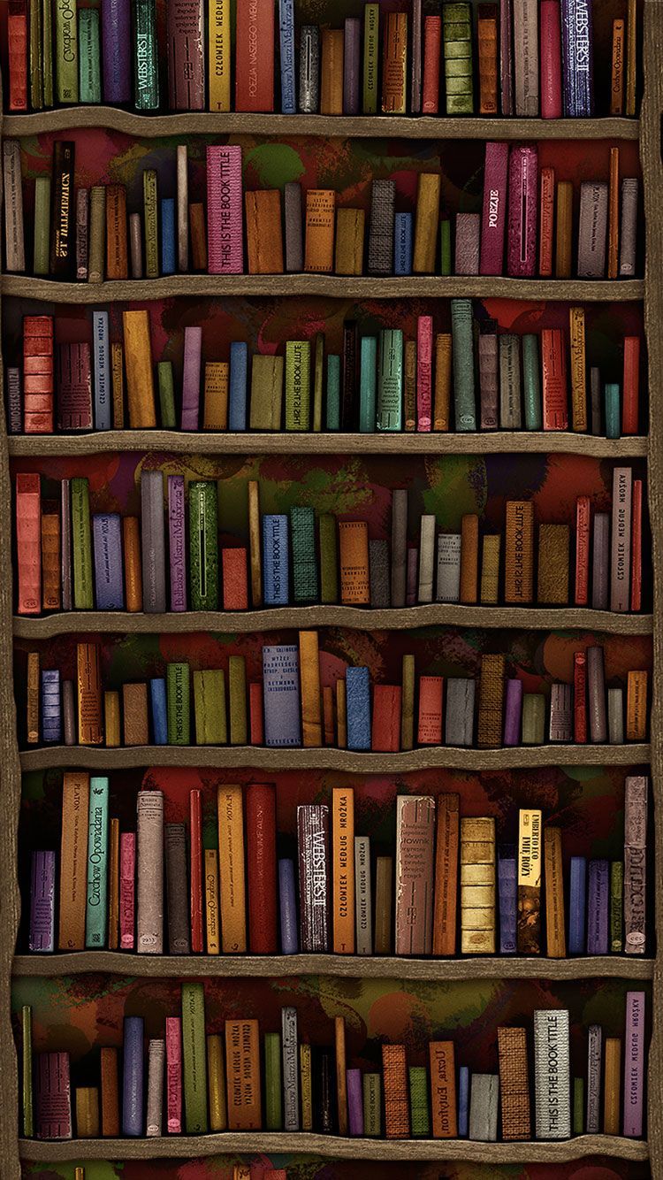 Books iPhone Wallpaper Top Background