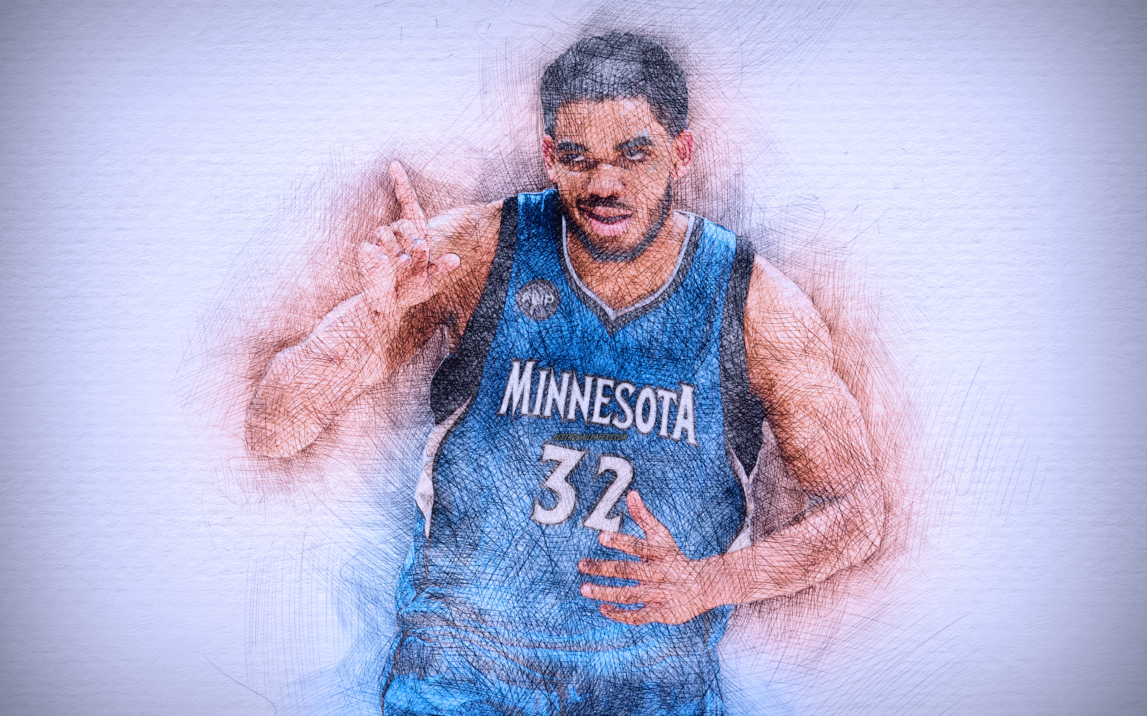 Wallpaper 4k Karl Anthony Towns Basketball Players