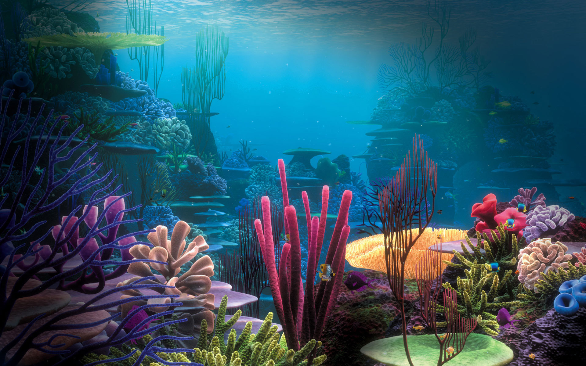 Sea Underwater Coral Ocean Fantasy Wallpaper Background