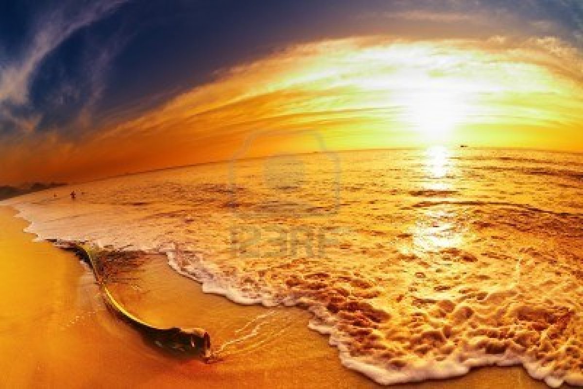 tropical beach sunset wallpaperjpg