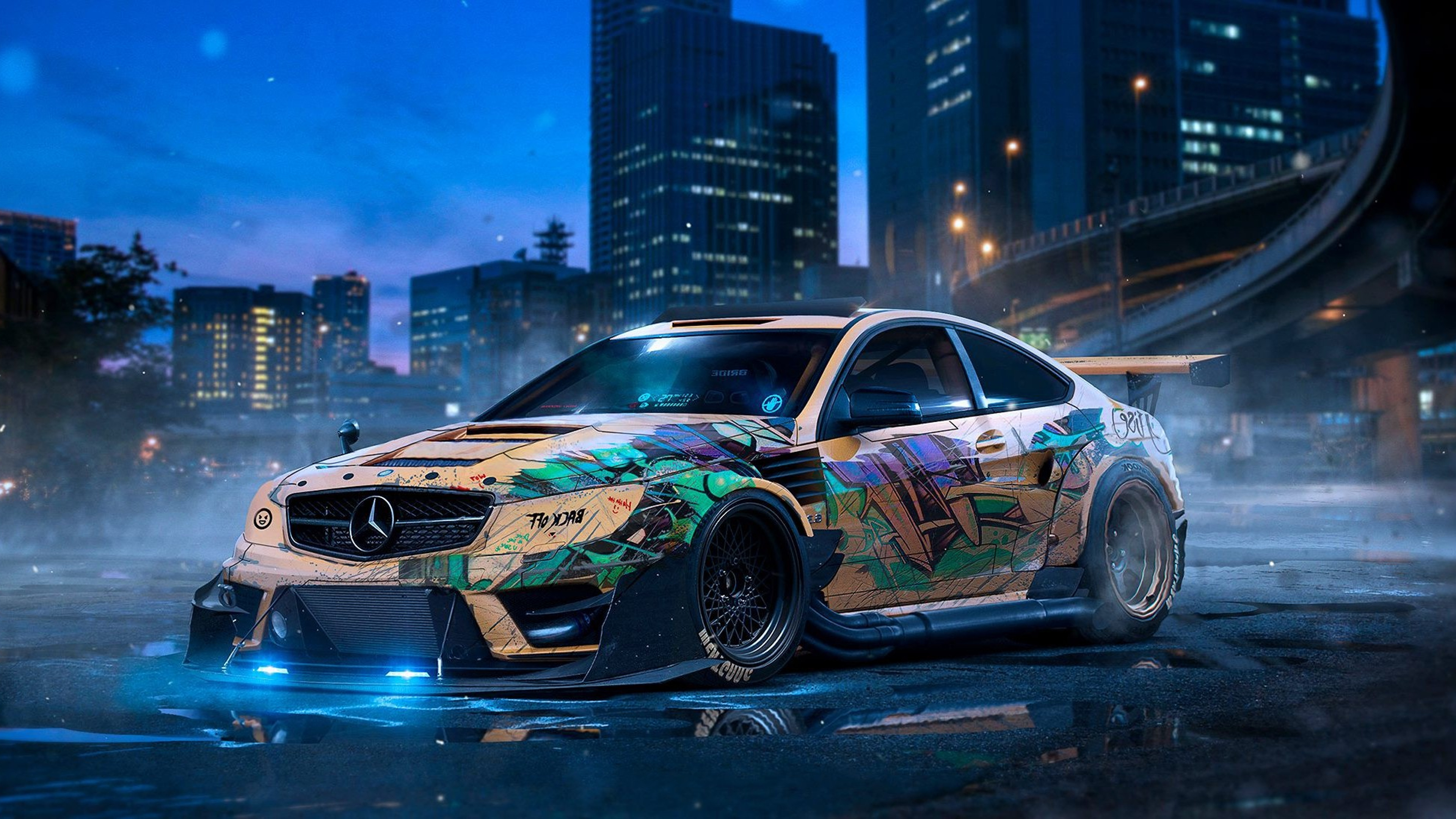 Mercedes Drift 4k HD Wallpaper Image