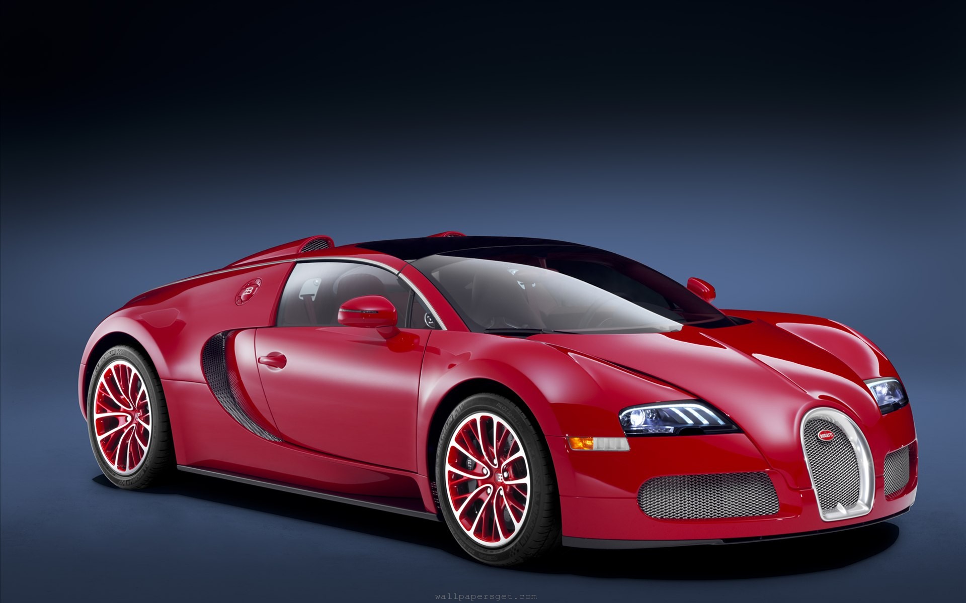 Red And Black Bugatti Veyron Wallpaper Image