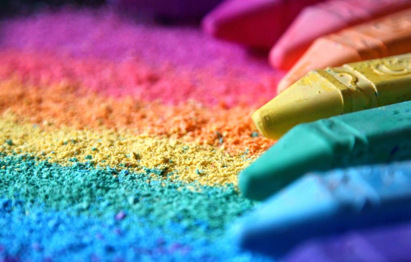 Wallpaper Macro Colored Crayons Baby Image For Desktop