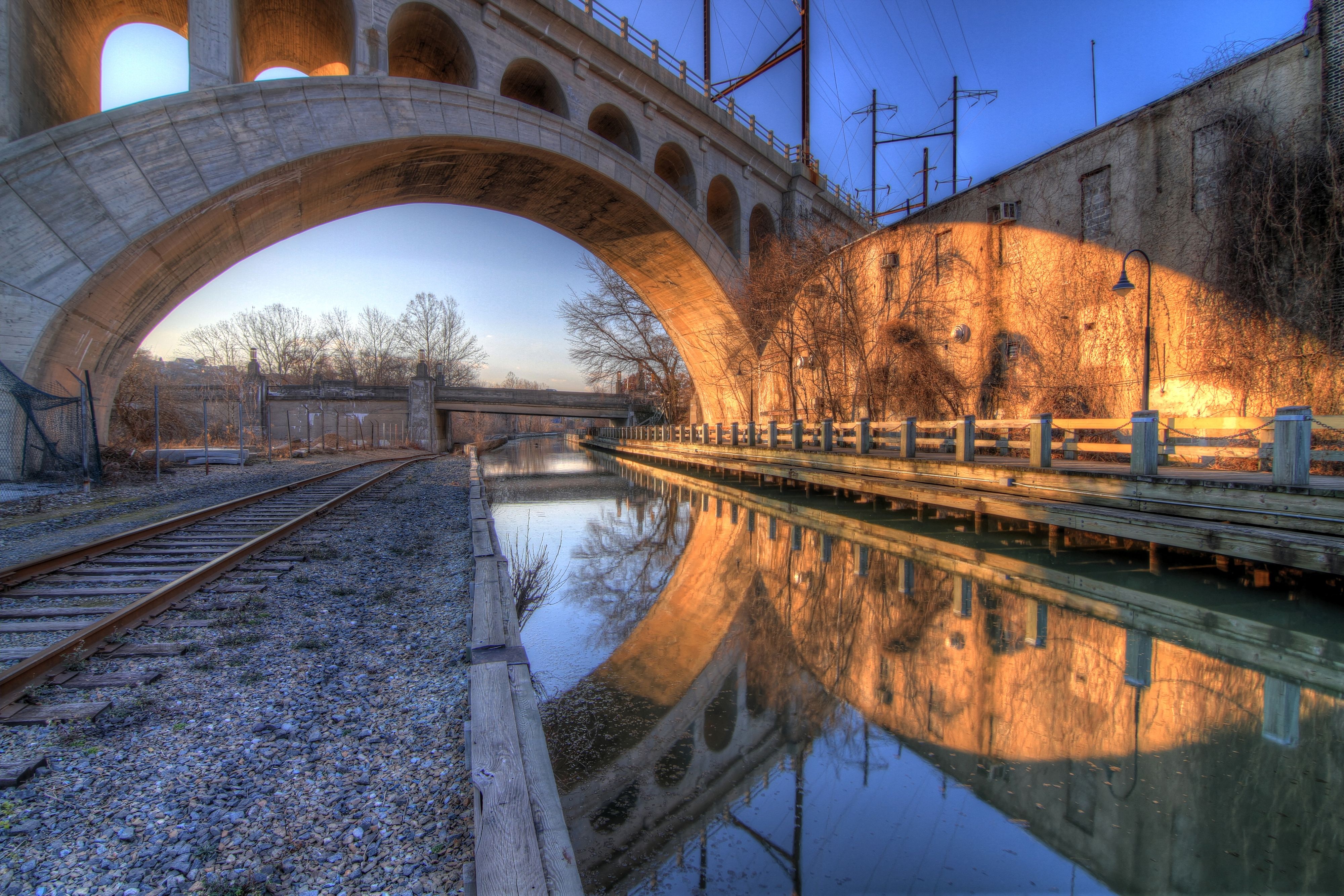 Manayunk Canal 4k Ultra HD Wallpaper Background Image